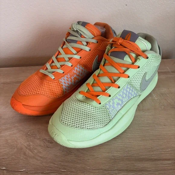 Nike Ja 1 Mismatched Orange Green Basketball Shoes Size 8.5 - Picture 1 of 9